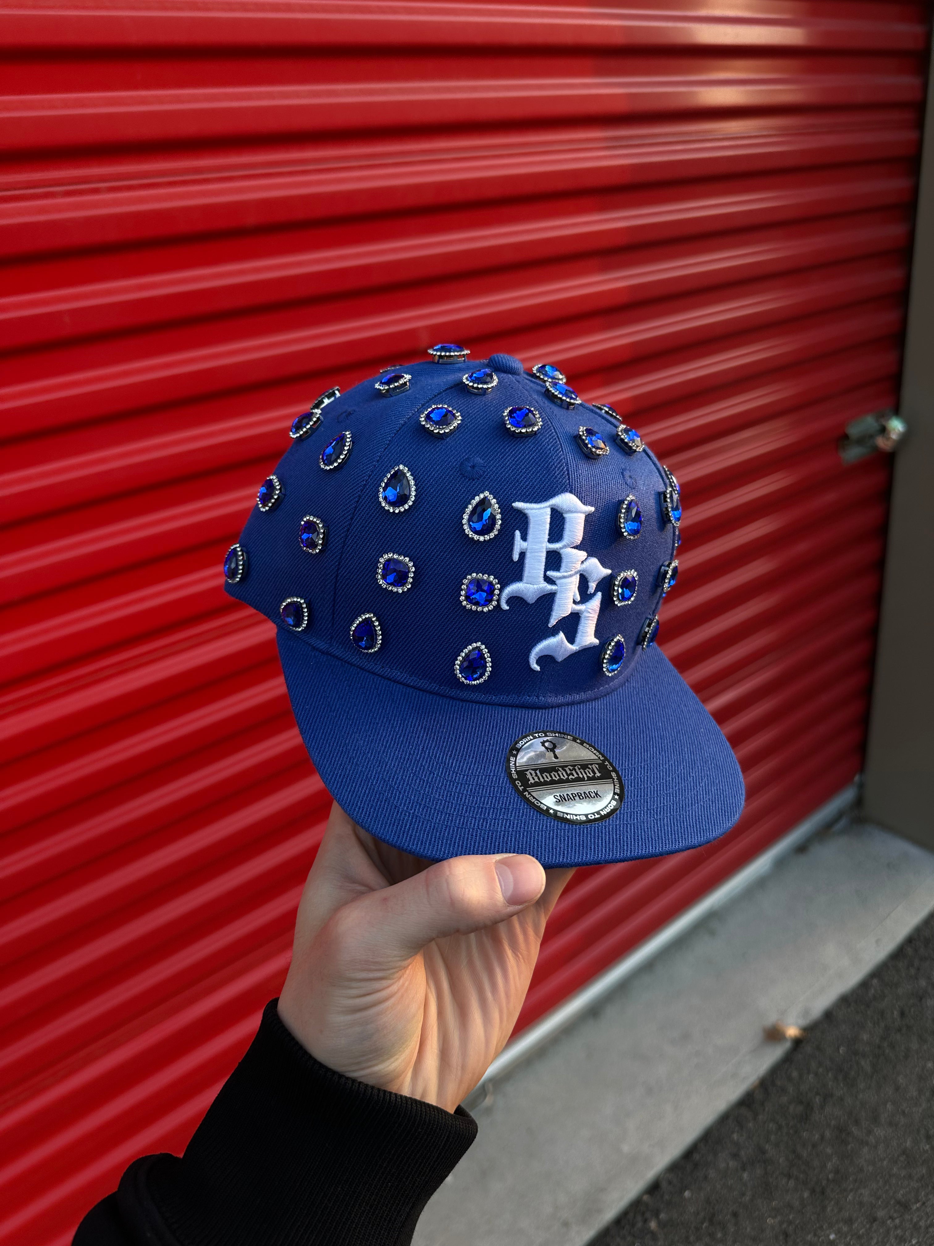 Blue Rhinestone Snapback