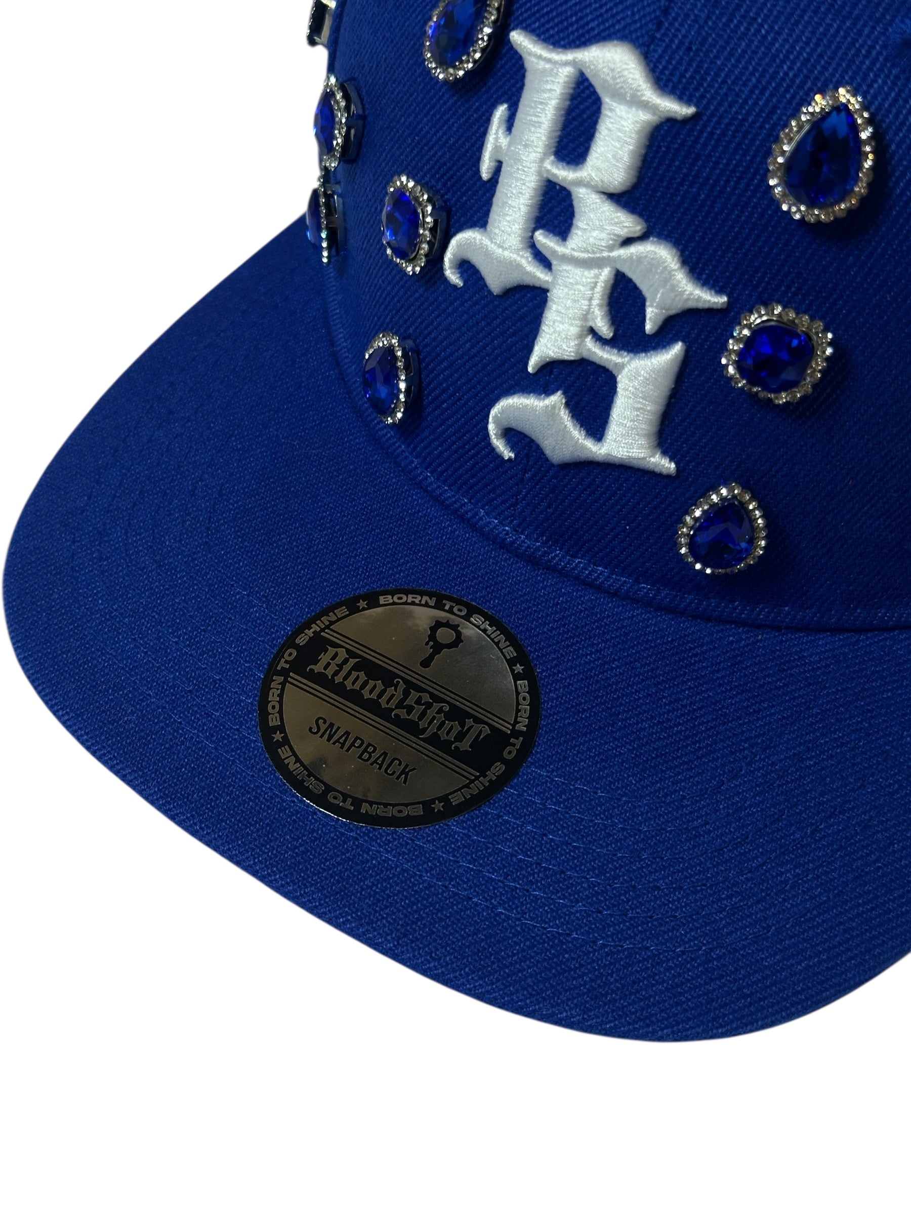 Blue Rhinestone Snapback